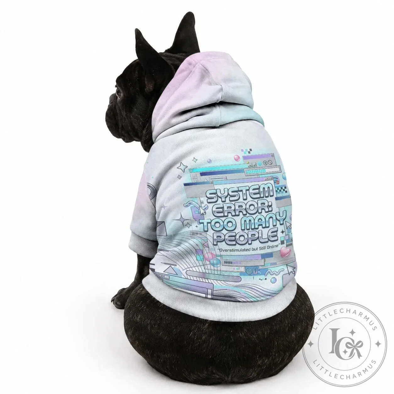System Error Too Many People Y2K Retro Tech Computer Interface Pet Hoodie 10 System Error Too Many People Y2K Retro Tech Computer Interface Pet Hoodie
