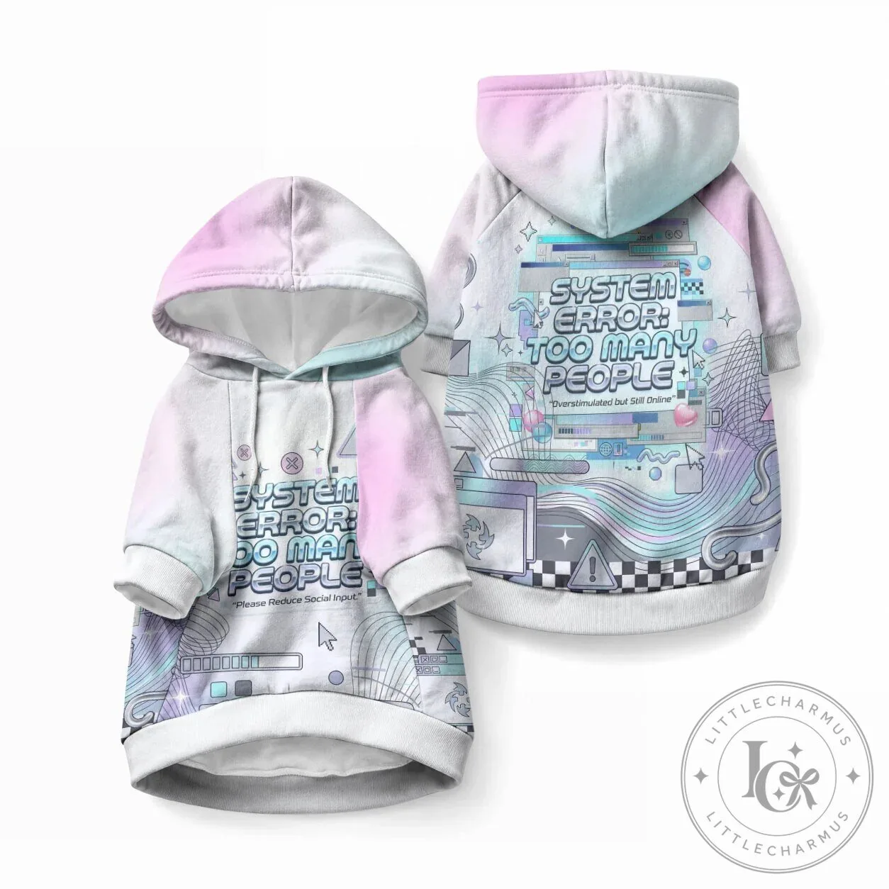 System Error Too Many People Y2K Retro Tech Computer Interface Pet Hoodie 11 System Error Too Many People Y2K Retro Tech Computer Interface Pet Hoodie