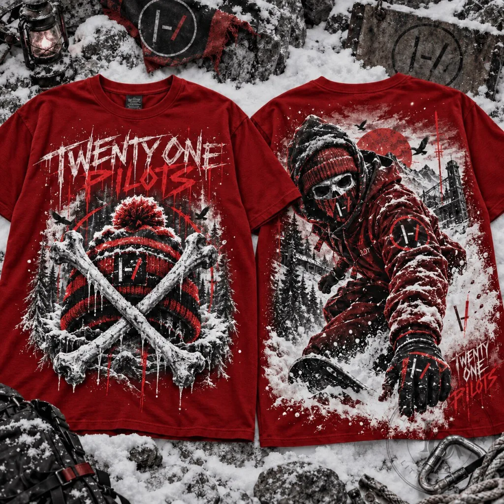 Twenty One Pilots Snowbound Skeleton Christmas T-Shirt Twenty One Pilots Snowbound Skeleton Christmas T-Shirt