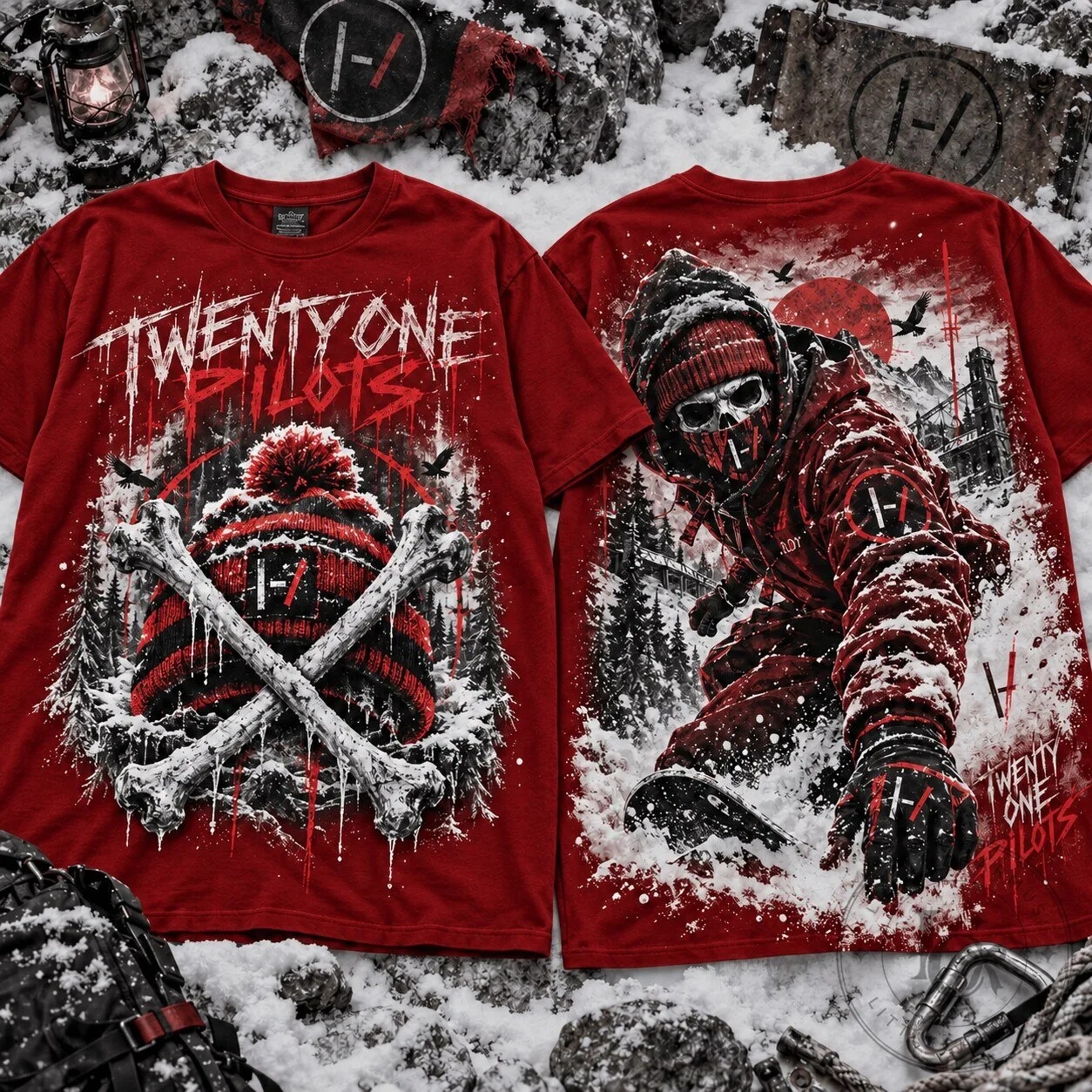 Twenty One Pilots Snowbound Skeleton Christmas T-Shirt 5 Twenty One Pilots Snowbound Skeleton Christmas T-Shirt