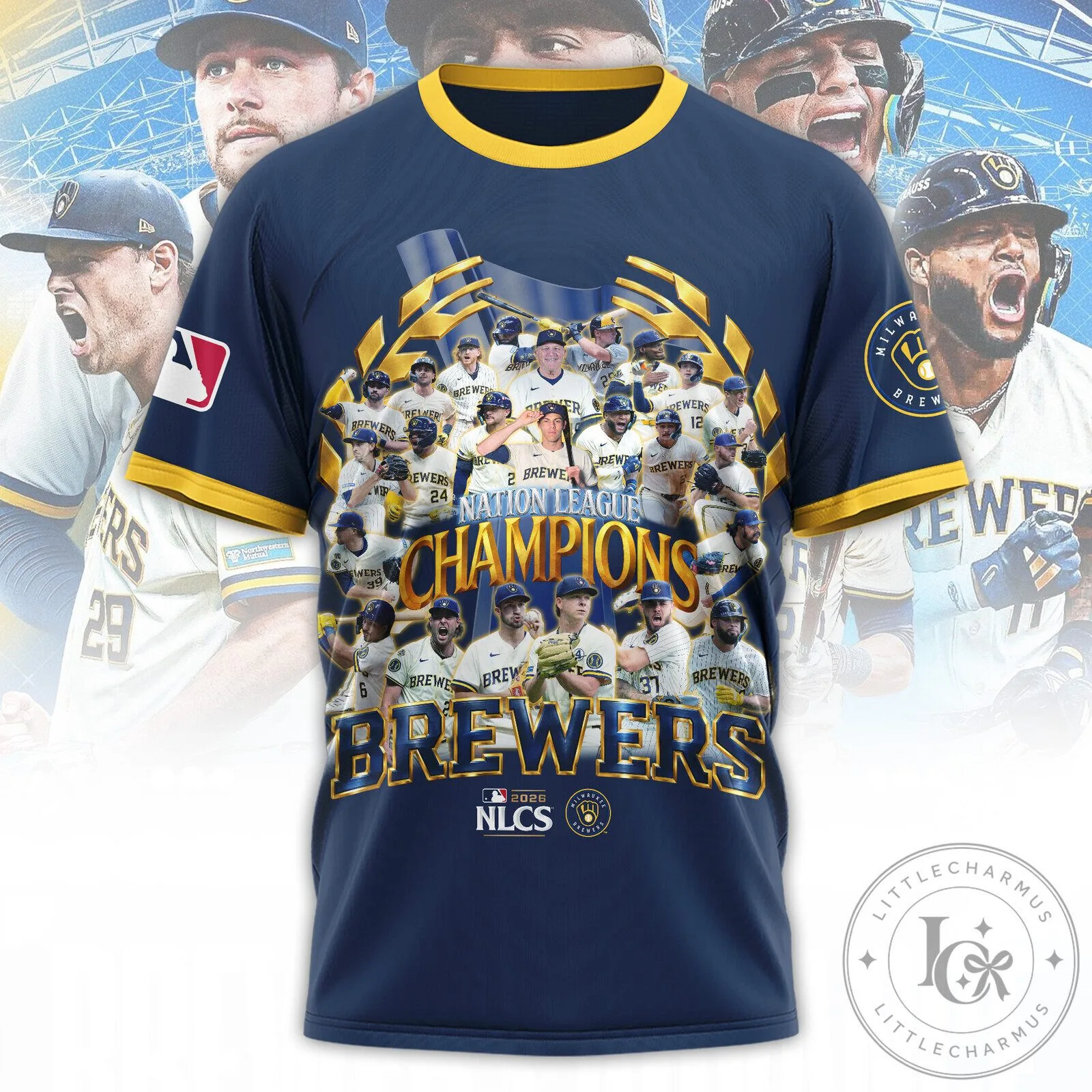 Milwaukee Brewers 2023 National League Champions Baseball T-Shirt
