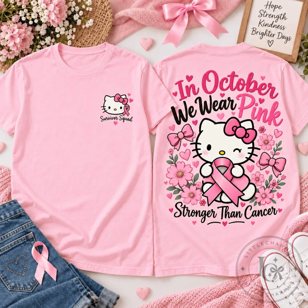 Hello Kitty Survivor Squad Breast Cancer Awareness Pink Ribbon T-Shirt Hello Kitty Survivor Squad Breast Cancer Awareness Pink Ribbon T-Shirt