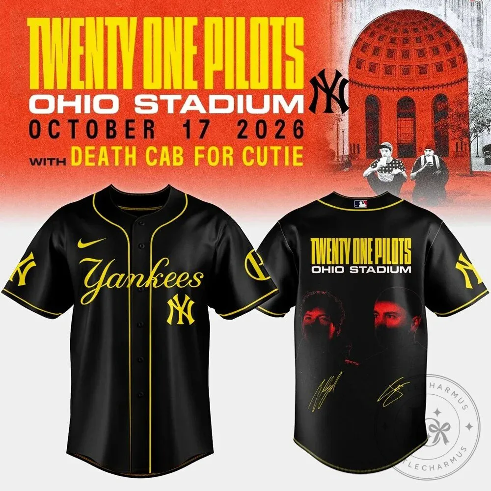Twenty One Pilots Ohio Stadium Concert Baseball Jersey with Death Cab For Cutie 13 Twenty One Pilots Ohio Stadium Concert Baseball Jersey with Death Cab For Cutie