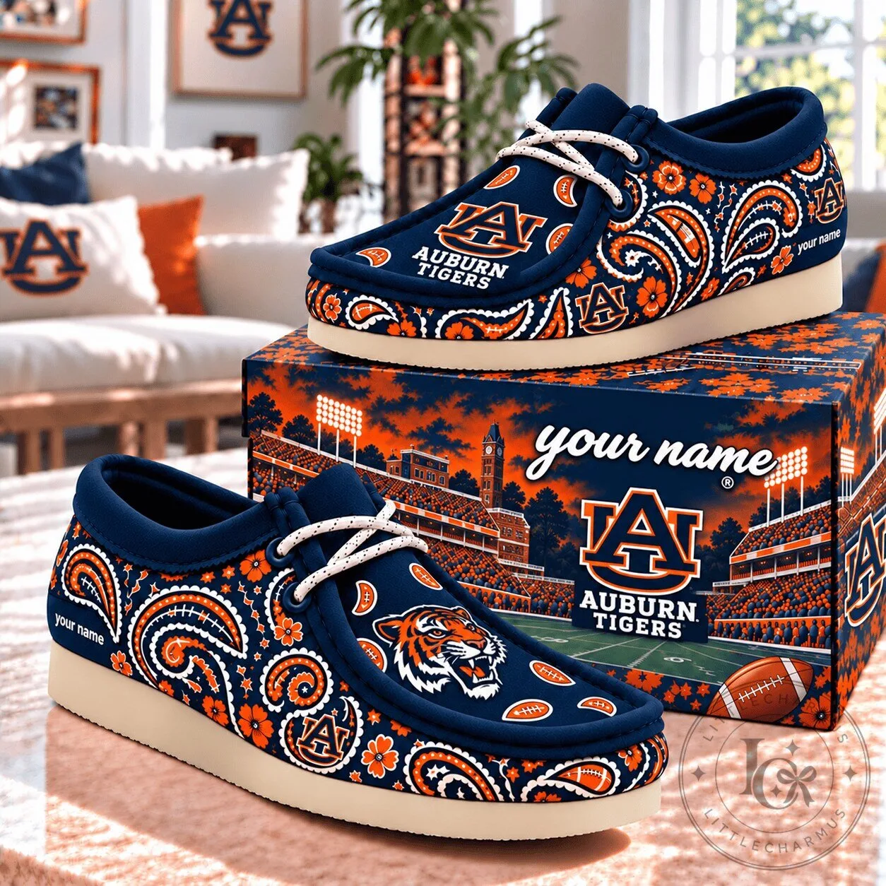 Auburn Tigers NCAA Personalized Football Paisley Pattern Shoes for Fan 6 Auburn Tigers NCAA Personalized Football Paisley Pattern Shoes for Fan