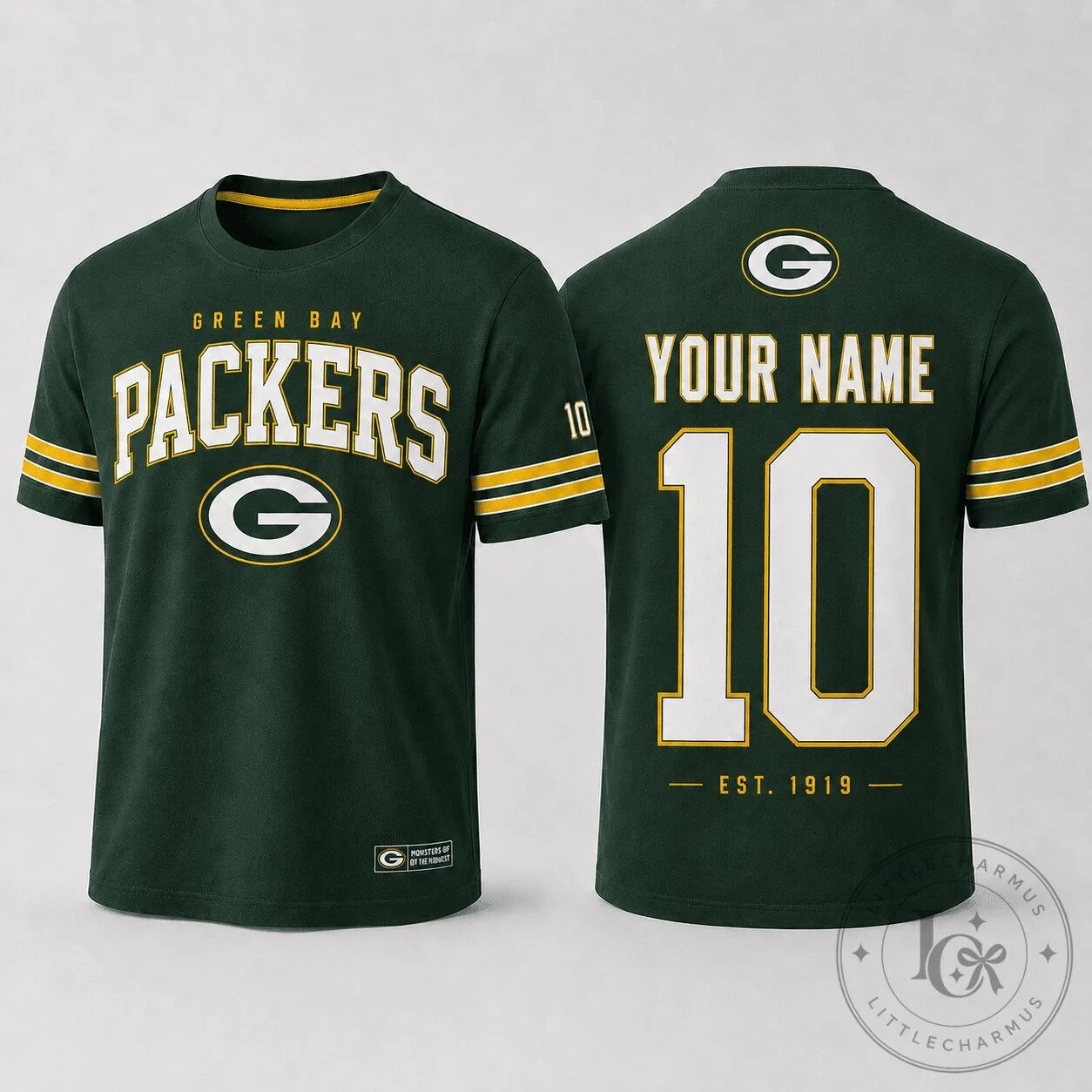 Green Bay Packers NFL Fan Shirt Custom Name Number T-Shirt