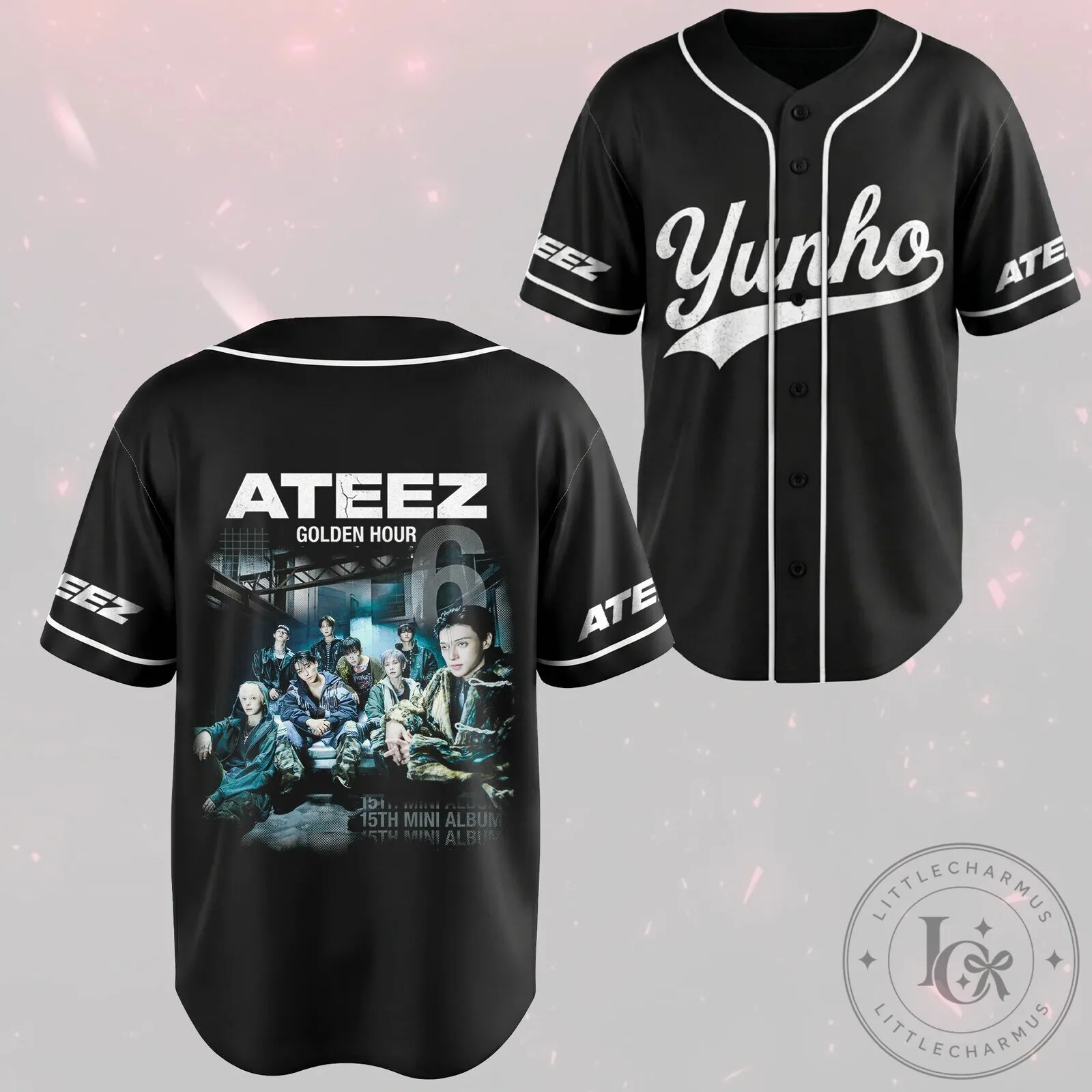 Ateez Golden Hour Part 2 Album Atiny Baseball Jersey K-Pop Fan Apparel 16 Ateez Golden Hour Part 2 Album Atiny Baseball Jersey K-Pop Fan Apparel
