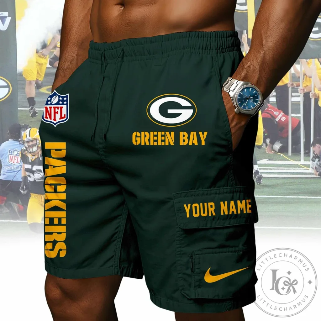 Green Bay Packers NFL Football Team Mens Athletic Shorts Green Bay Packers NFL Football Team Mens Athletic Shorts
