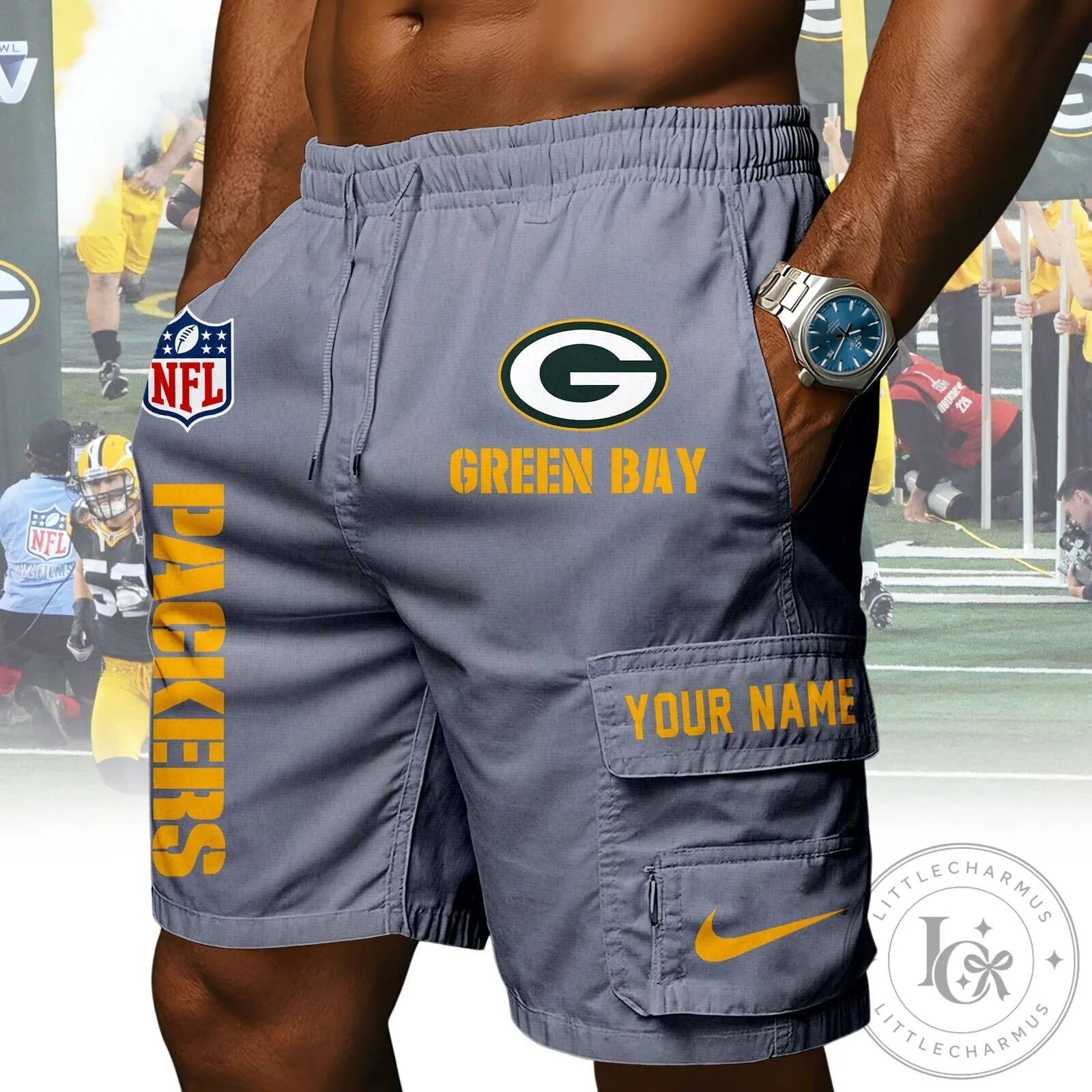 Green Bay Packers NFL Football Team Mens Athletic Shorts 12 Green Bay Packers NFL Football Team Mens Athletic Shorts