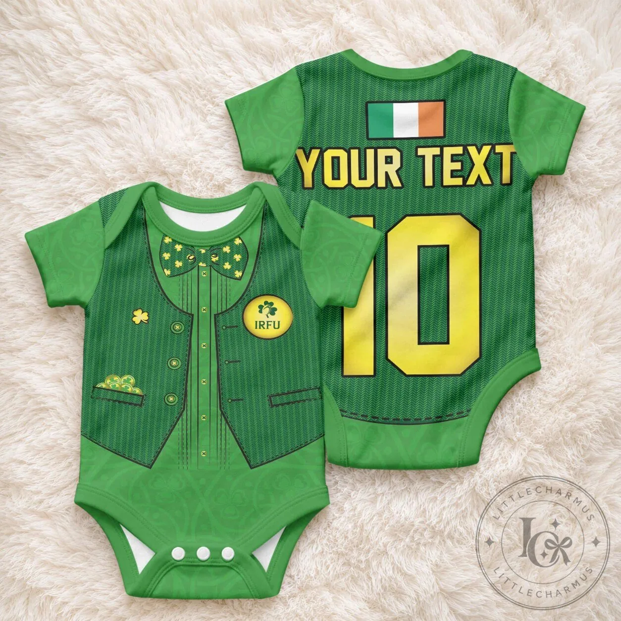 Irish Rugby Football Union St. Patrick's Day Leprechaun Baby Romper 8 Irish Rugby Football Union St. Patrick