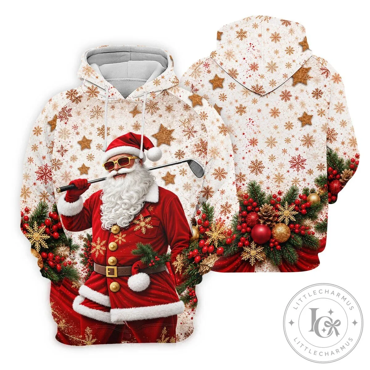 Christmas Santa Claus Golfing Snowflake Holiday Women's Sleeveless Polo Shirt 23 Christmas Santa Claus Golfing Snowflake Holiday Women