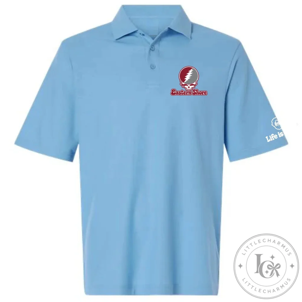 Eastern Shore Grateful Dead Steal Your Face Skull Logo Polo Shirt Eastern Shore Grateful Dead Steal Your Face Skull Logo Polo Shirt