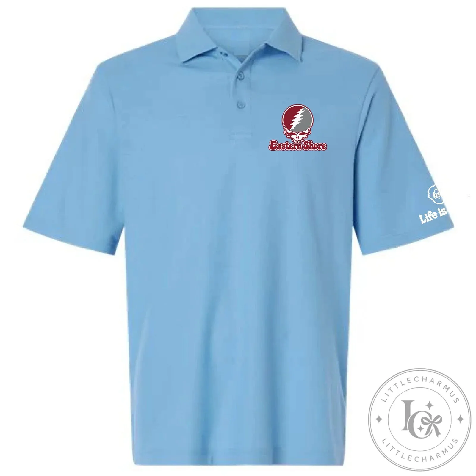Eastern Shore Grateful Dead Steal Your Face Skull Logo Polo Shirt 8 Eastern Shore Grateful Dead Steal Your Face Skull Logo Polo Shirt