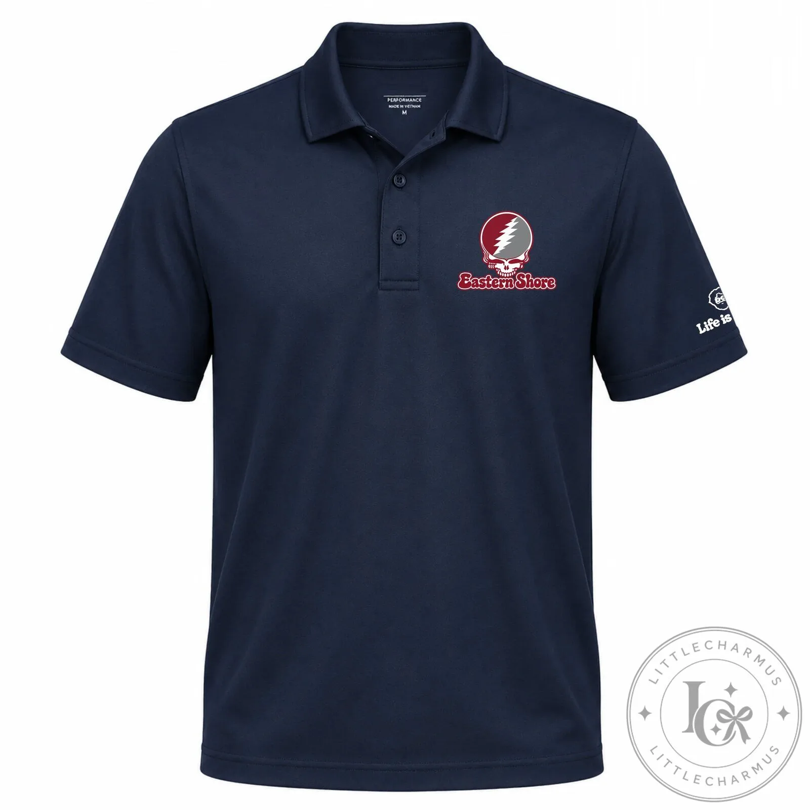 Eastern Shore Grateful Dead Steal Your Face Skull Logo Polo Shirt 9 Eastern Shore Grateful Dead Steal Your Face Skull Logo Polo Shirt