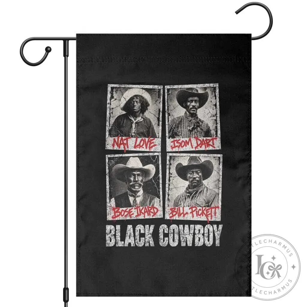 Black Cowboy Western Rodeo Melanin Black History Garden Flag