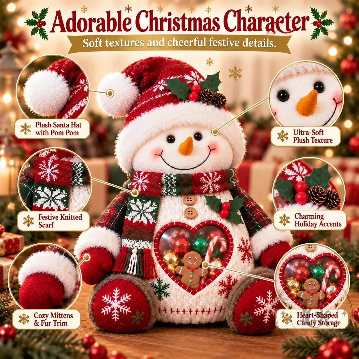 Christmas Snowman Refillable Treat Holder Figurine for Holiday Candy Gifts 22 Christmas Snowman Refillable Treat Holder Figurine for Holiday Candy Gifts