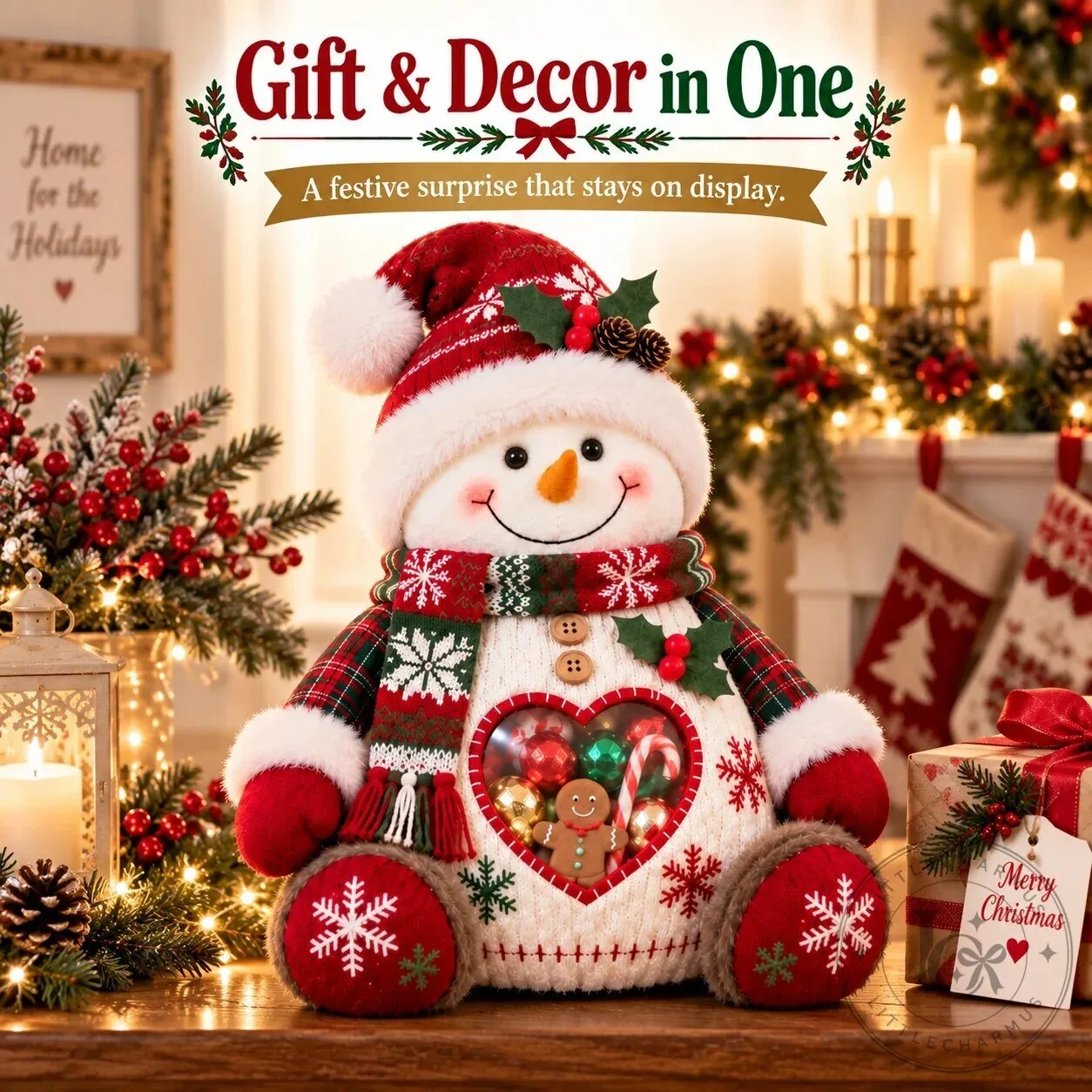 Christmas Snowman Refillable Treat Holder Figurine for Holiday Candy Gifts 26 Christmas Snowman Refillable Treat Holder Figurine for Holiday Candy Gifts