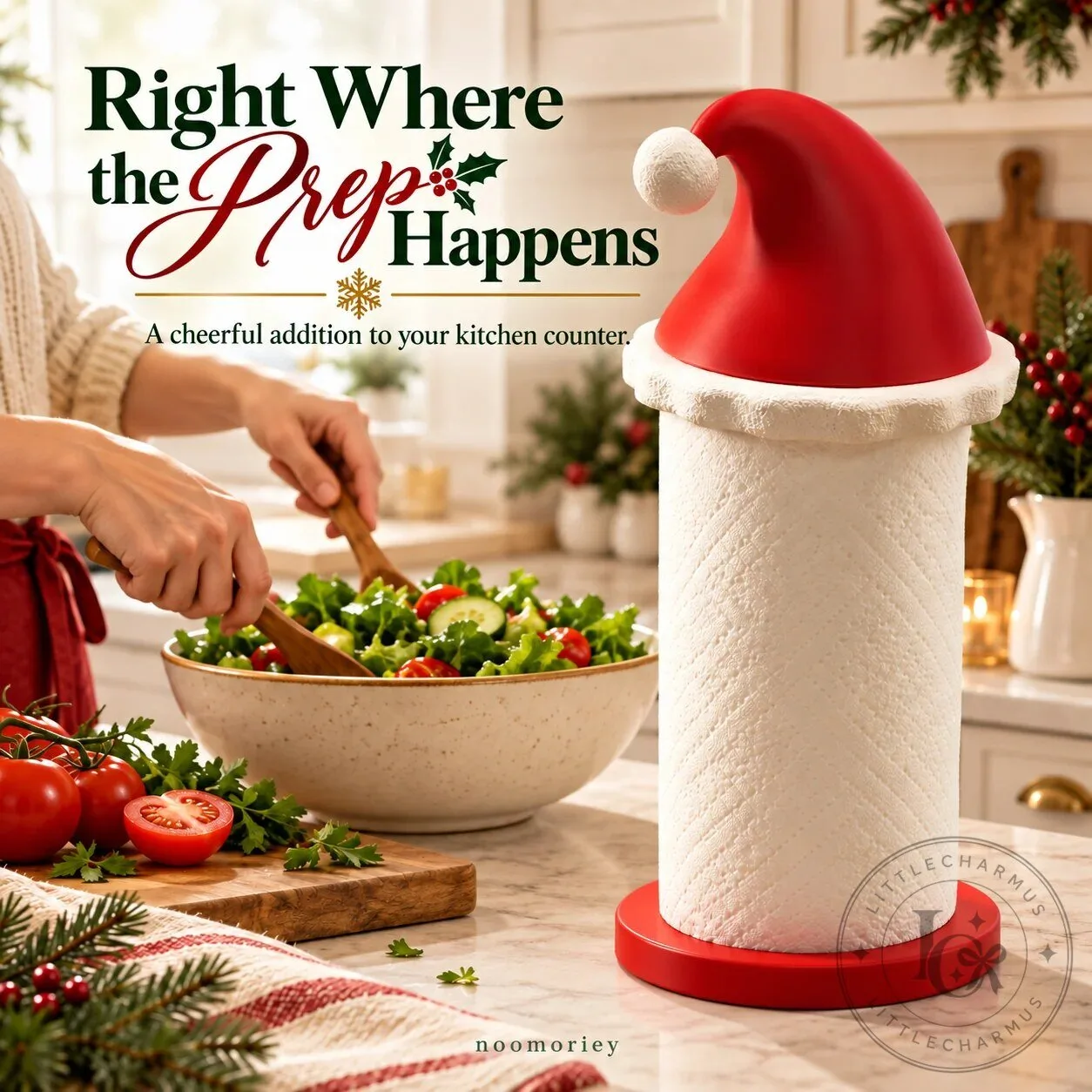 Festive Santa Hat Paper Towel Holder for Christmas Kitchen Decor 24 Festive Santa Hat Paper Towel Holder for Christmas Kitchen Decor