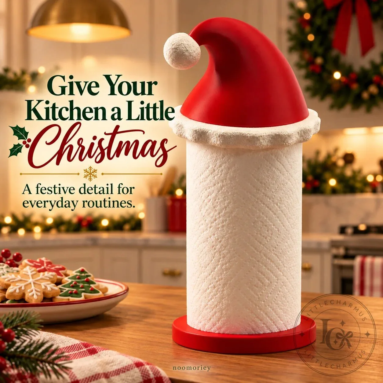 Festive Santa Hat Paper Towel Holder for Christmas Kitchen Decor 25 Festive Santa Hat Paper Towel Holder for Christmas Kitchen Decor