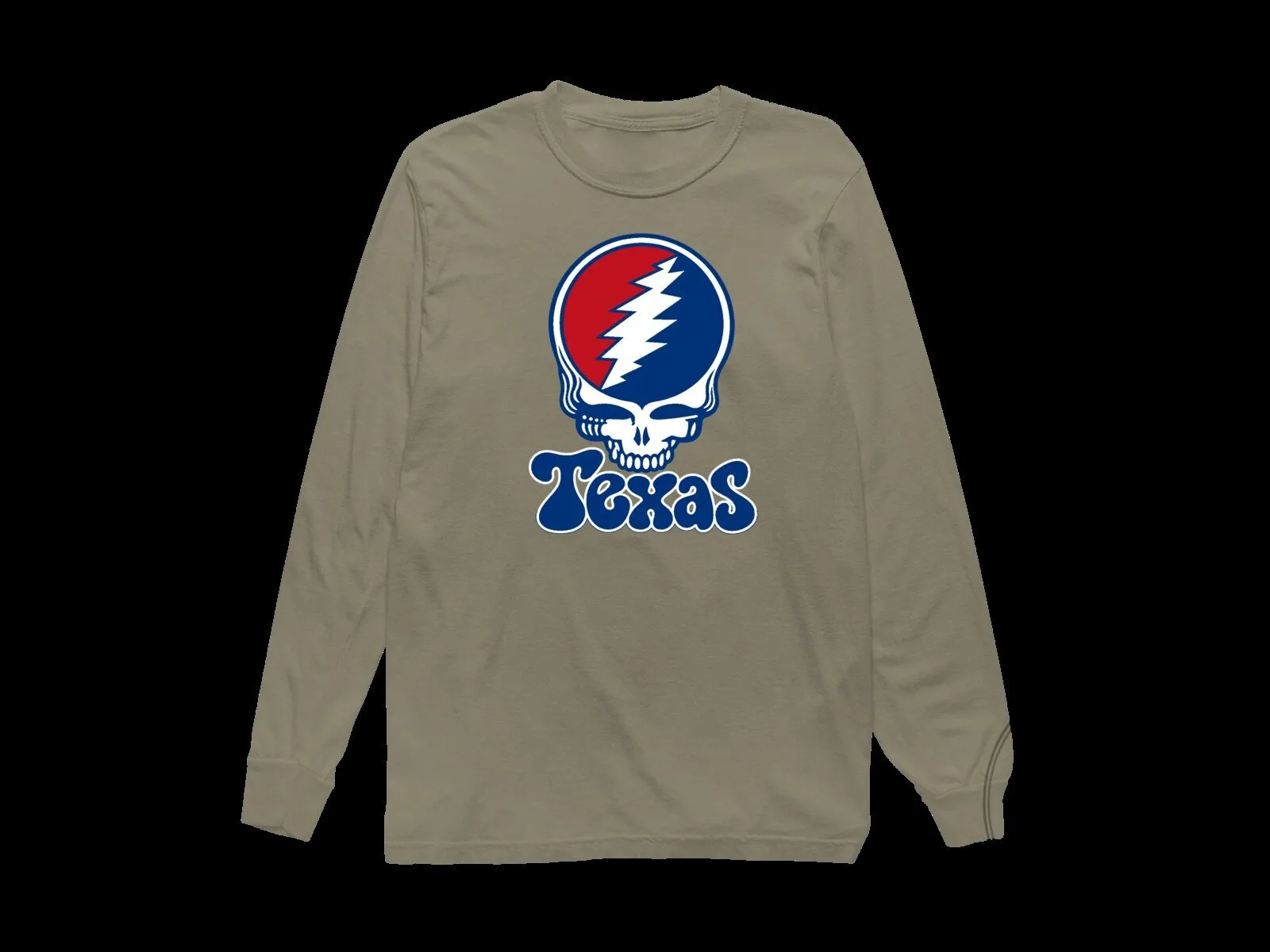 Grateful Dead Steal Your Face Texas Baseball Long-Sleeve Shirt