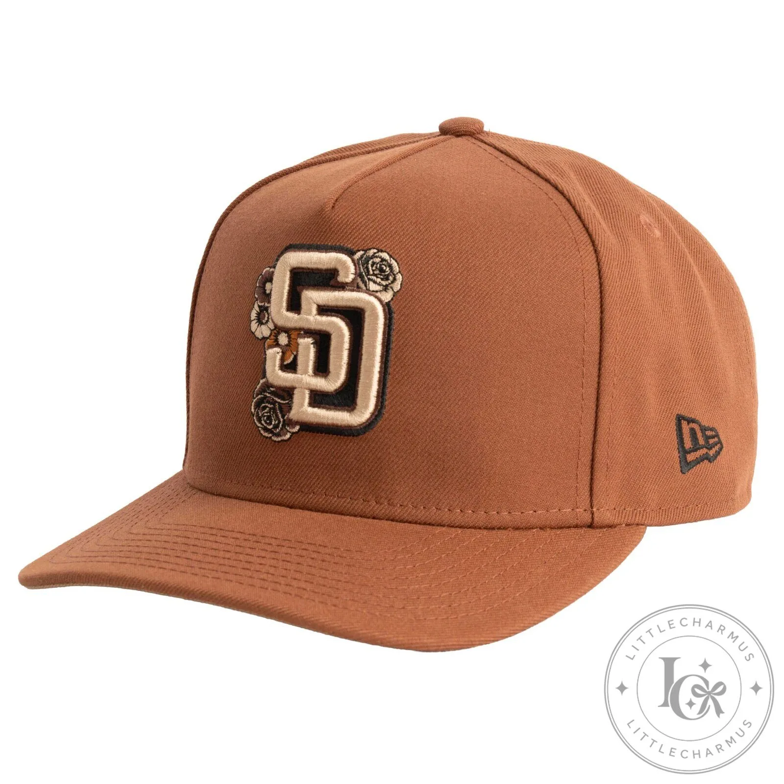 San Diego Padres Brown Floral Skull Embroidered Baseball Cap Hat 12 San Diego Padres Brown Floral Skull Embroidered Baseball Cap Hat
