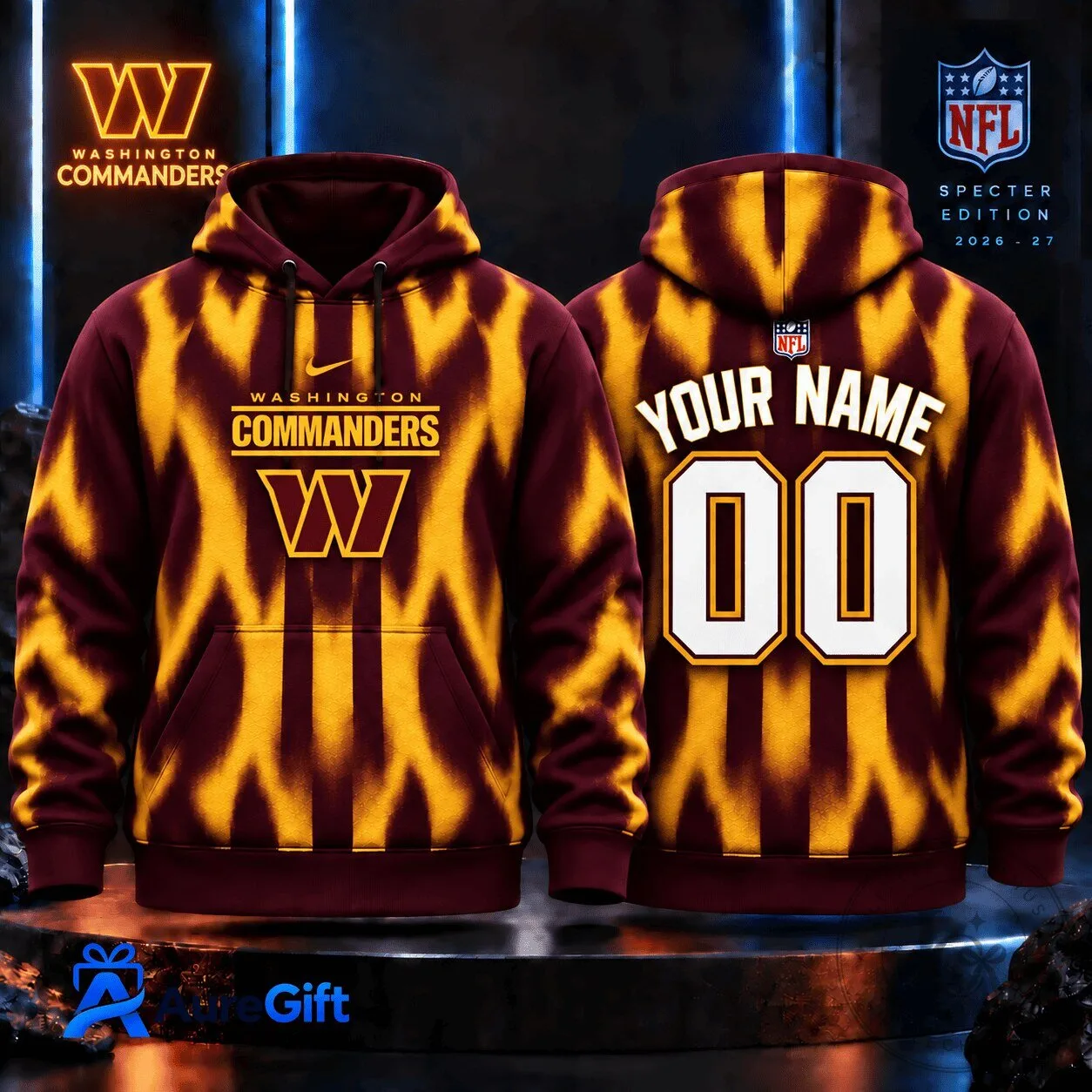 Washington Commanders NFL Personalized Specter Edition Hoodie