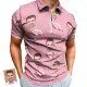 Pink Flamingo Personalized Face Men's Zipper Polo Shirt 18 Pink Flamingo Personalized Face Men