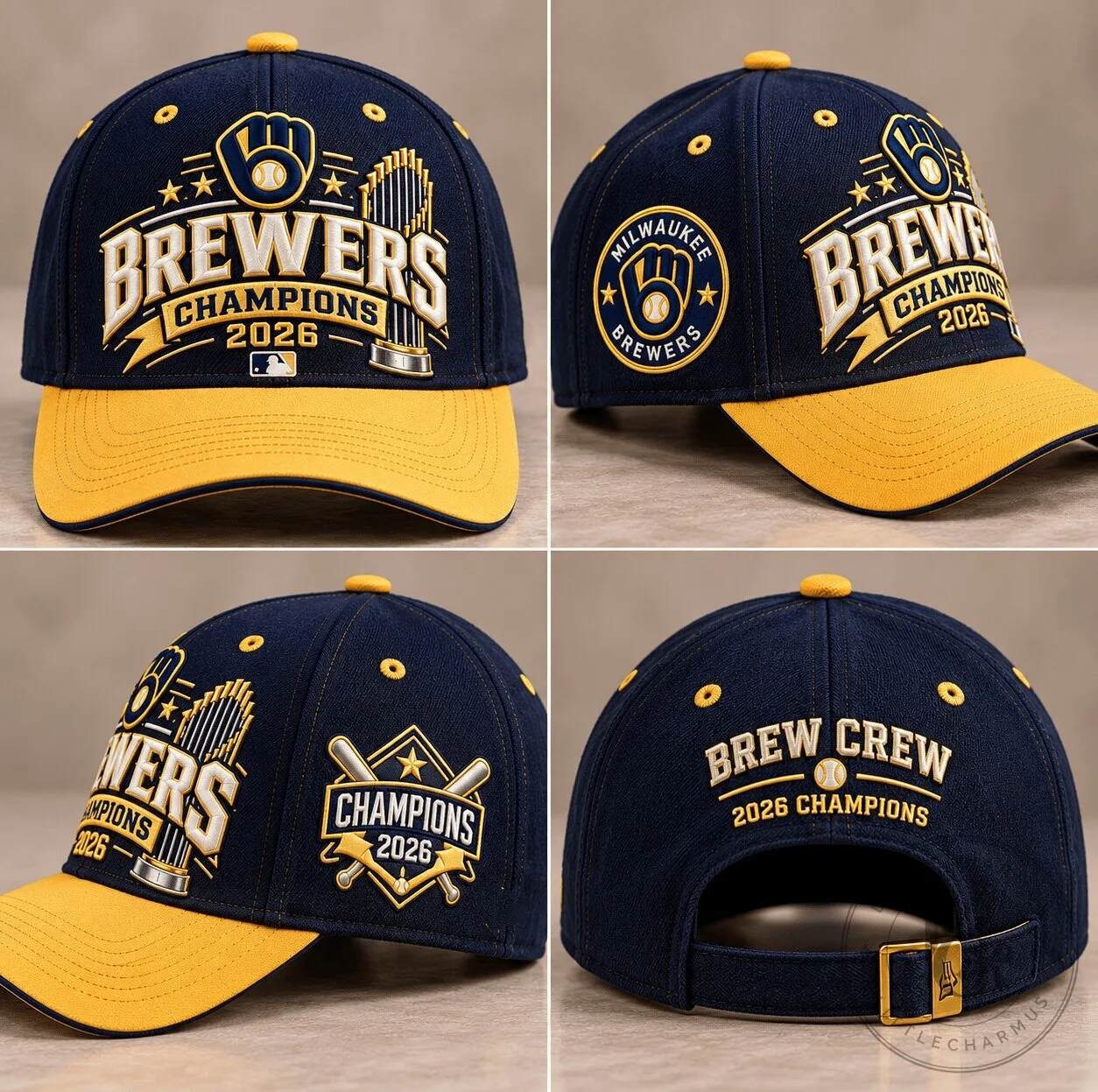 Milwaukee Brewers 2026 Champions Baseball Cap Hat
