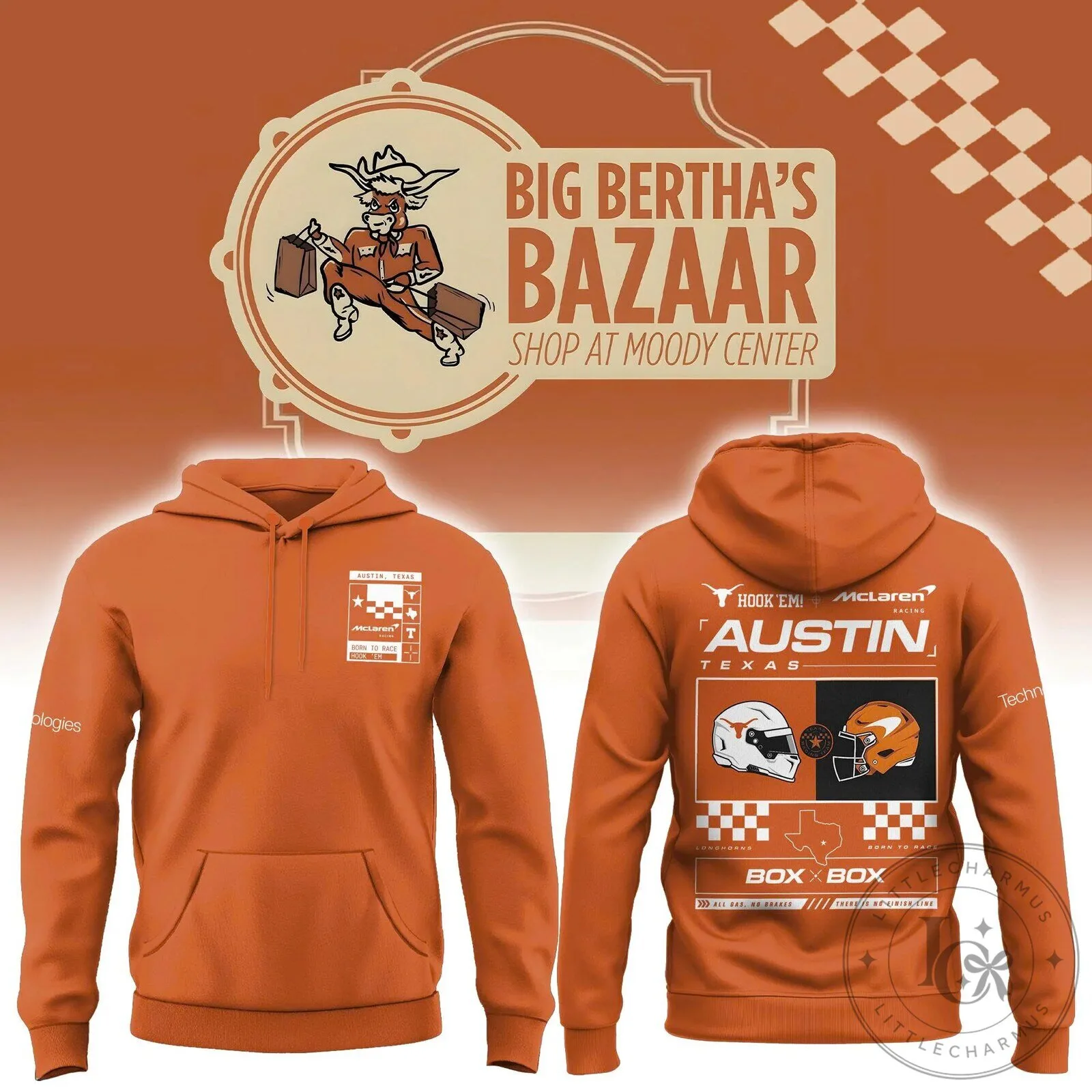 Texas Longhorns McLaren Racing Formula 1 Austin Grand Prix Hoodie