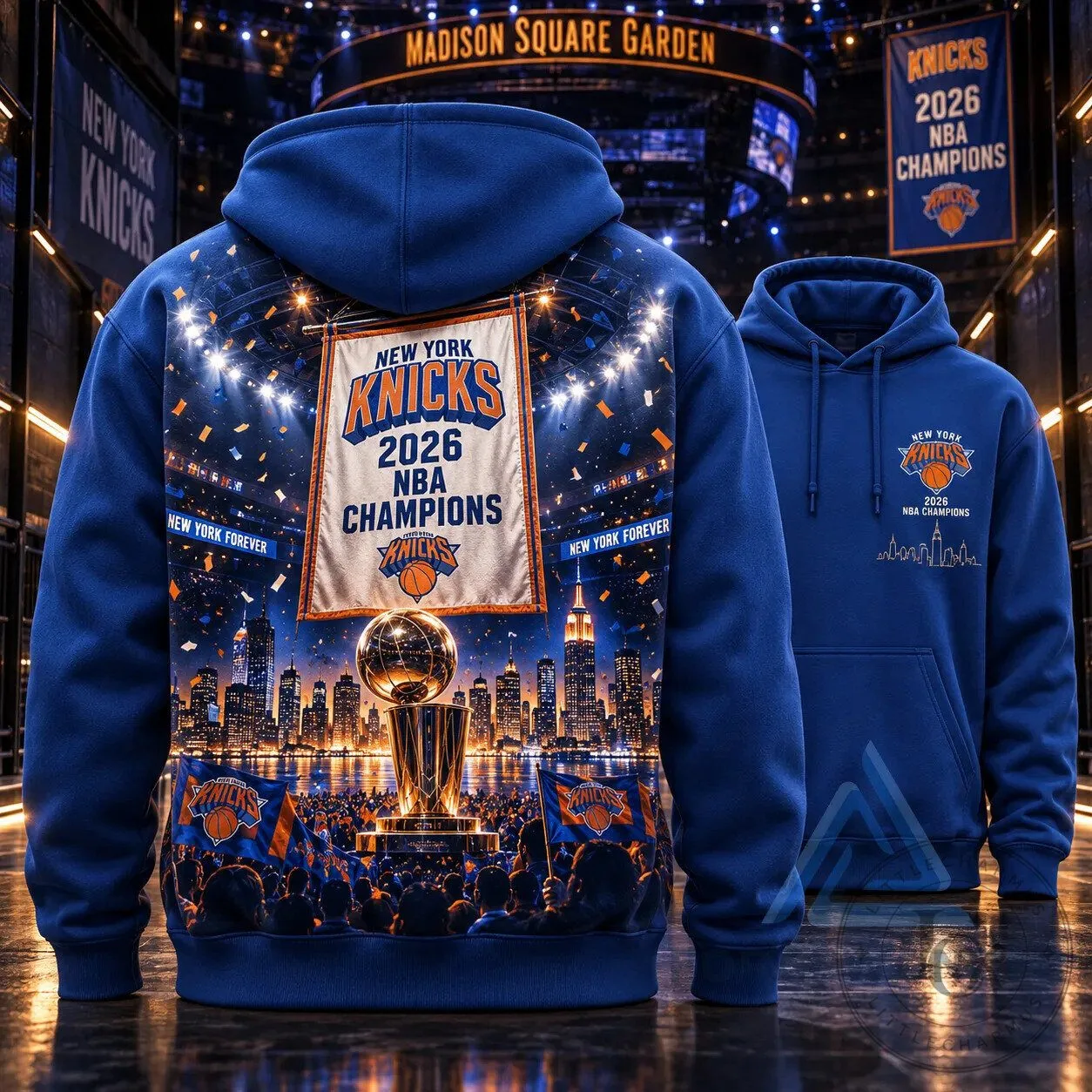 New York Knicks 2026 NBA Champions Madison Square Garden Hoodie