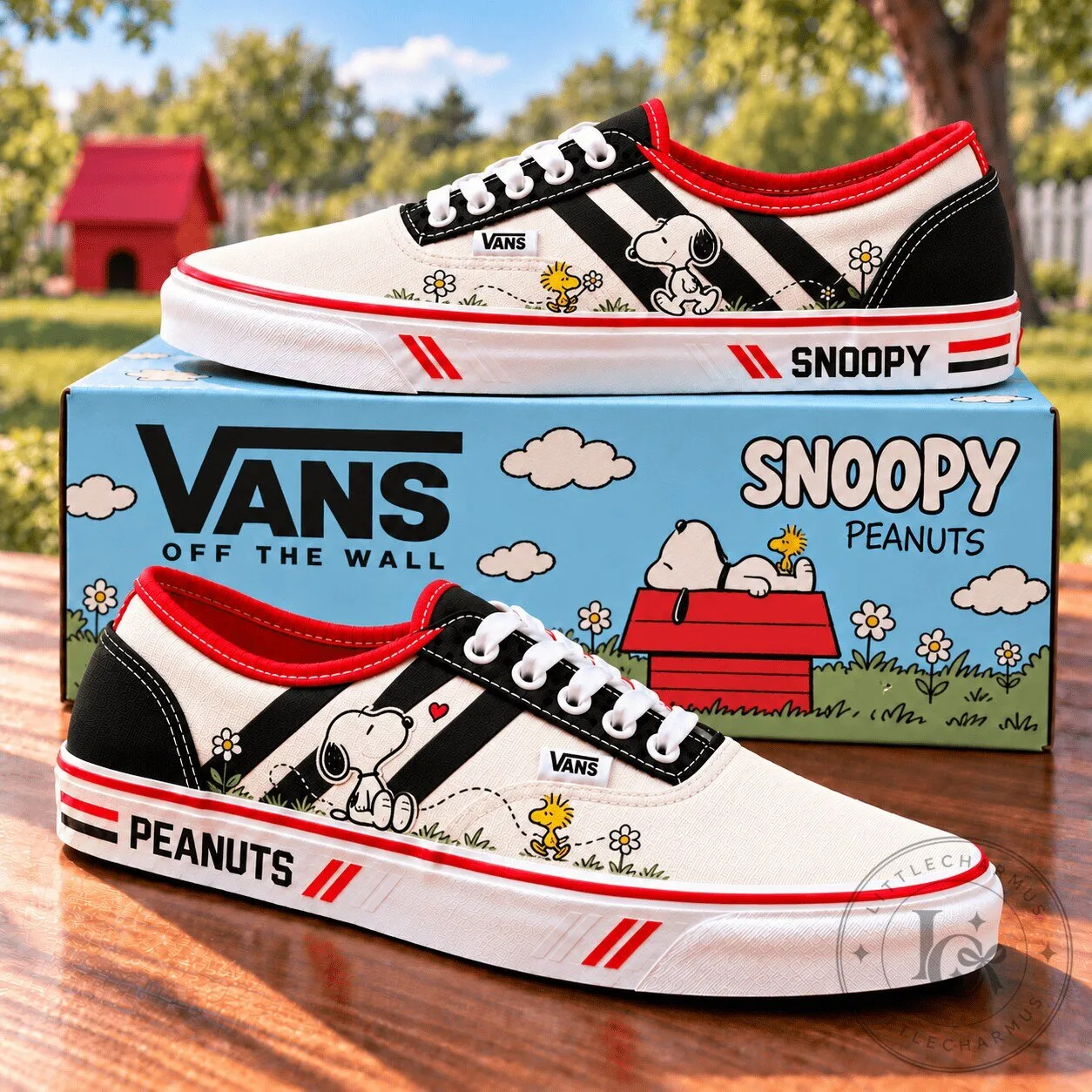 Snoopy Peanuts Cartoon Character White Canvas Lace-Up Casual Shoes
