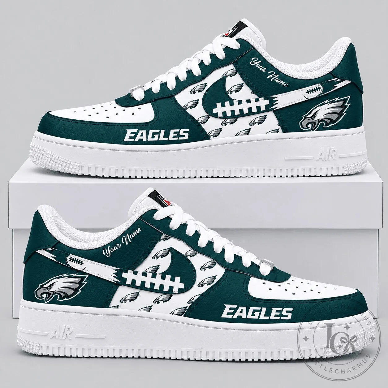Philadelphia Eagles Custom Name NFL Football Team Low Top Sneakers 3 Philadelphia Eagles Custom Name NFL Football Team Low Top Sneakers